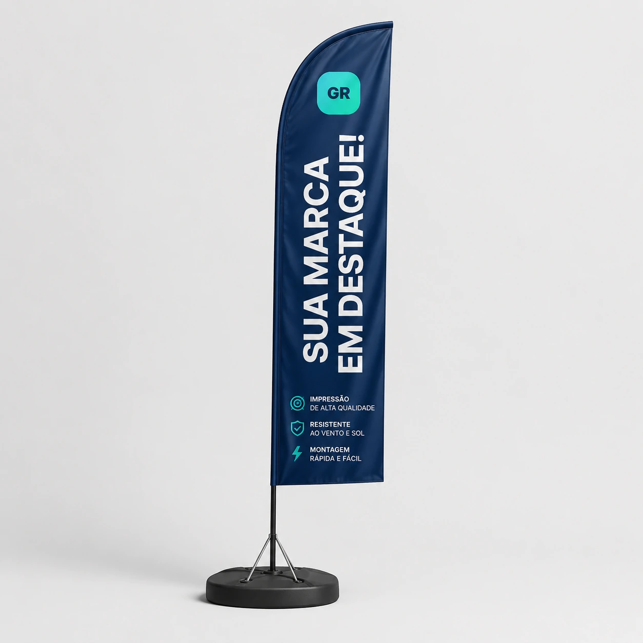 Mockup realista de wind banner