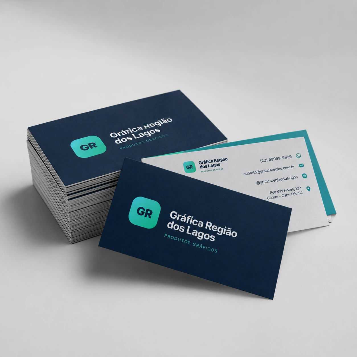 Mockup realista de cartões de visita